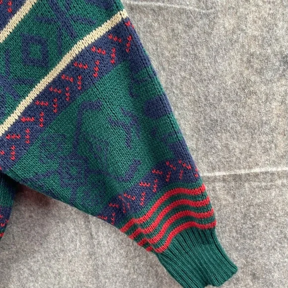 Vintage Johnathan Stewart‎ Mens Size Large Grandpacore knit sweater multicolor - Picture 6 of 7
